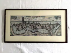 Frans Hogenberg - Herderwich' – Gravure van Harderwijk, Ingelijst kopen? Bied vanaf 50!