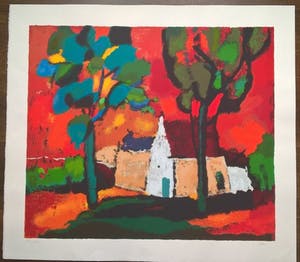 Toon Hermans - Brandende lucht - gesigneerde zeefdruk kopen? Bied vanaf 250!