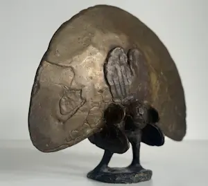 Ek van Zanten - bronzen sculptuur | 'Pauw' kopen? Bied vanaf 750!