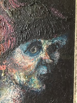 Jacques Slegers - ‘vrouw met verenhoed’ kopen? Bied vanaf 275!