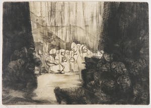 Jan van Eyk - Ets, Figuren in landschap kopen? Bied vanaf 35!
