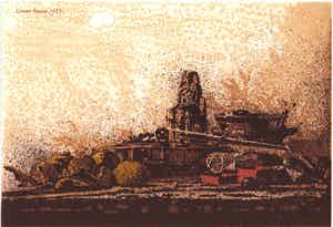 Simon Koene - Stilleven met Egyptisch beeldje en viool verkocht voor € 25!