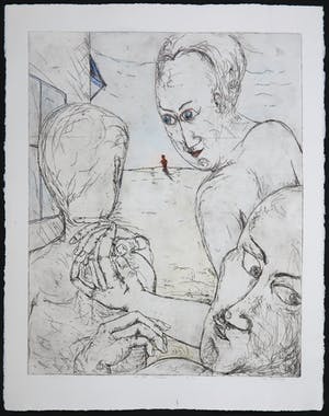 Henk Visch - Handgekleurde ets, Al het naderen nr. 3 kopen? Bied vanaf 1!