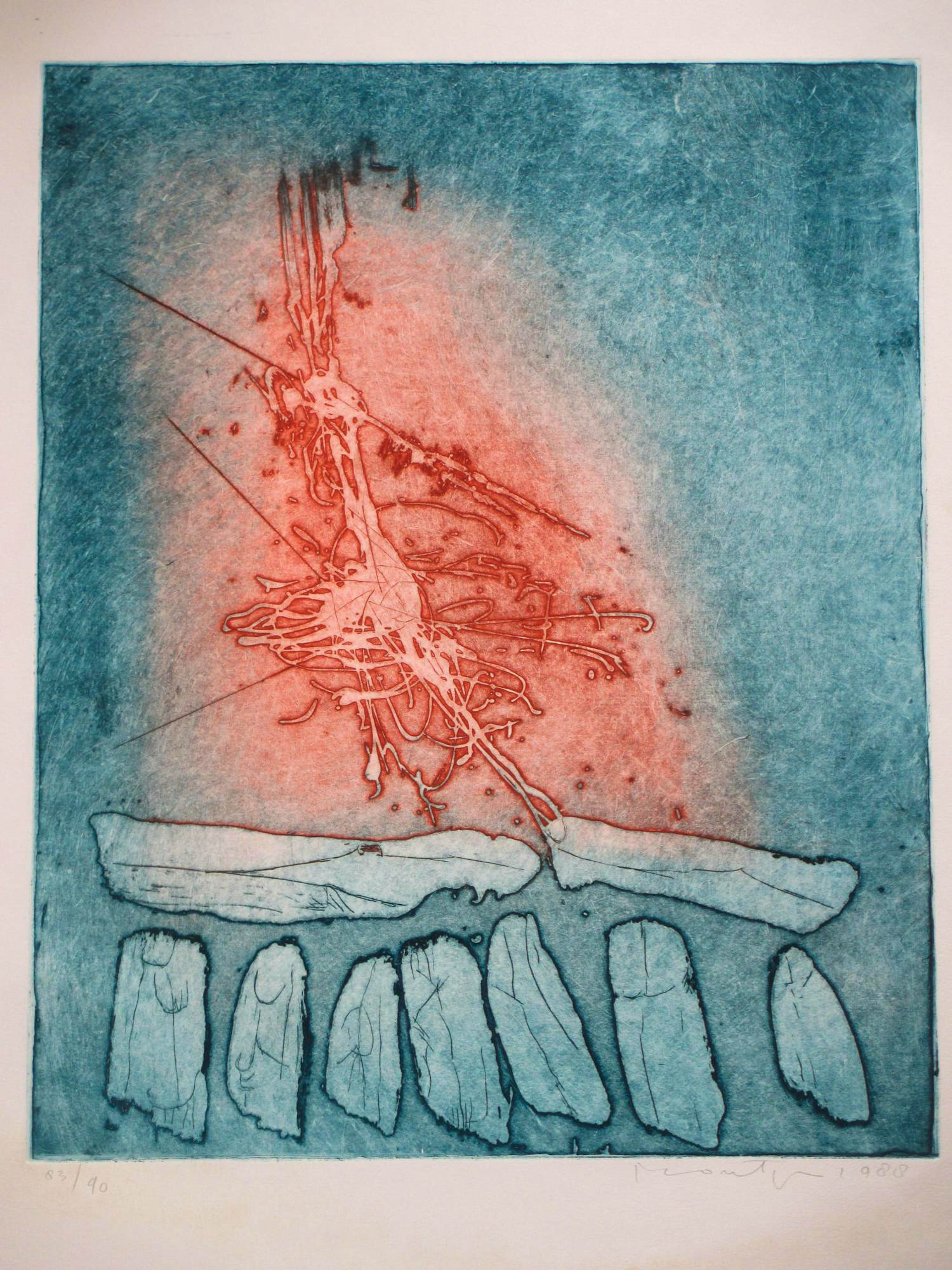 Jan Montyn - Abstracte compositie - Kleurets kopen? Bied vanaf 100!