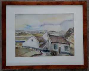 Jacques Mels - Ingelijste aquarel: Maastricht - 1940 kopen? Bied vanaf 50!