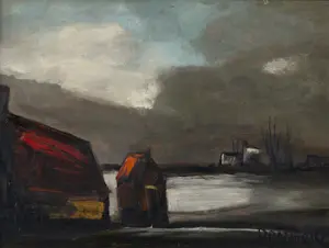 Paul Permeke - Landschap met huizen (origineel werk) kaufen? Bieten Sie von 375!