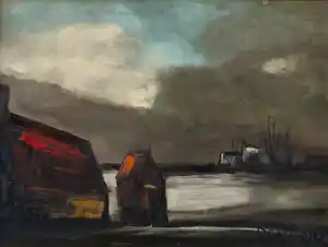 Paul Permeke - Landschap met huizen (origineel werk) verkauft für € 375!