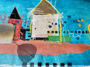 Theo Koster - Zeefdruk met collage elementen Nr. 76 - Nightfall - Ingelijst (Groot) kopen? Bied vanaf 75!