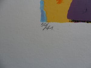 Willem Brauck - Zeefdruk, Titel, "Touch Stone". kopen? Bied vanaf 40!