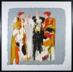 Wil Willemsen - Zeefdruk op geschept papier, Intermezzo - Ingelijst (Groot) kopen? Bied vanaf 60!