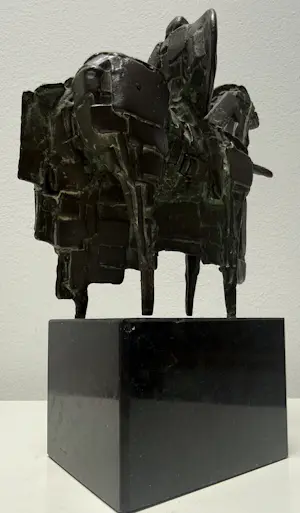Eric Claus - bronzen sculptuur | 'De wachter' | 1983 kopen? Bied vanaf 500!