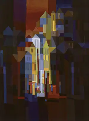 Ton Schulten - Kleurenoffset STAD bij NACHT kopen? Bied vanaf 55!