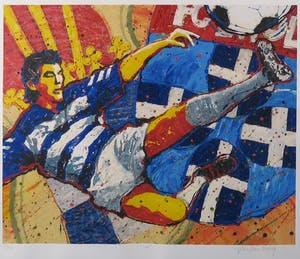 Adje Vandenberg - Zeefdruk, F.C. Zwolle - Ingelijst kopen? Bied vanaf 40!