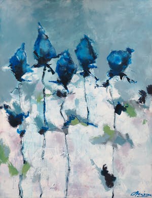 Carolina Paulussen - Acryl op doek, Rozen (Zeer groot) kopen? Bied vanaf 250!