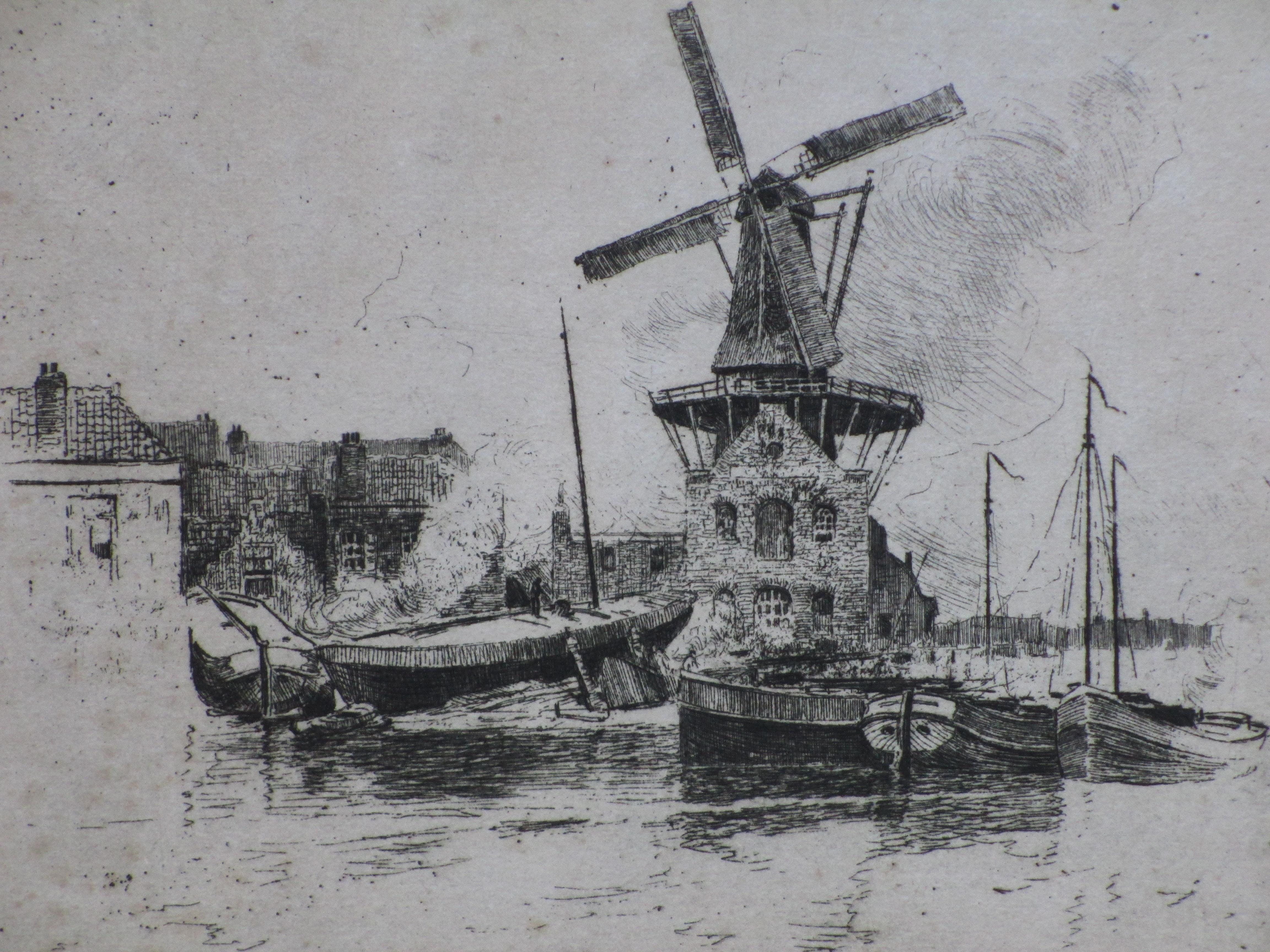 Martin van Waning - Molen De Adriaan Haarlem - Ets kopen? Bied vanaf 30!