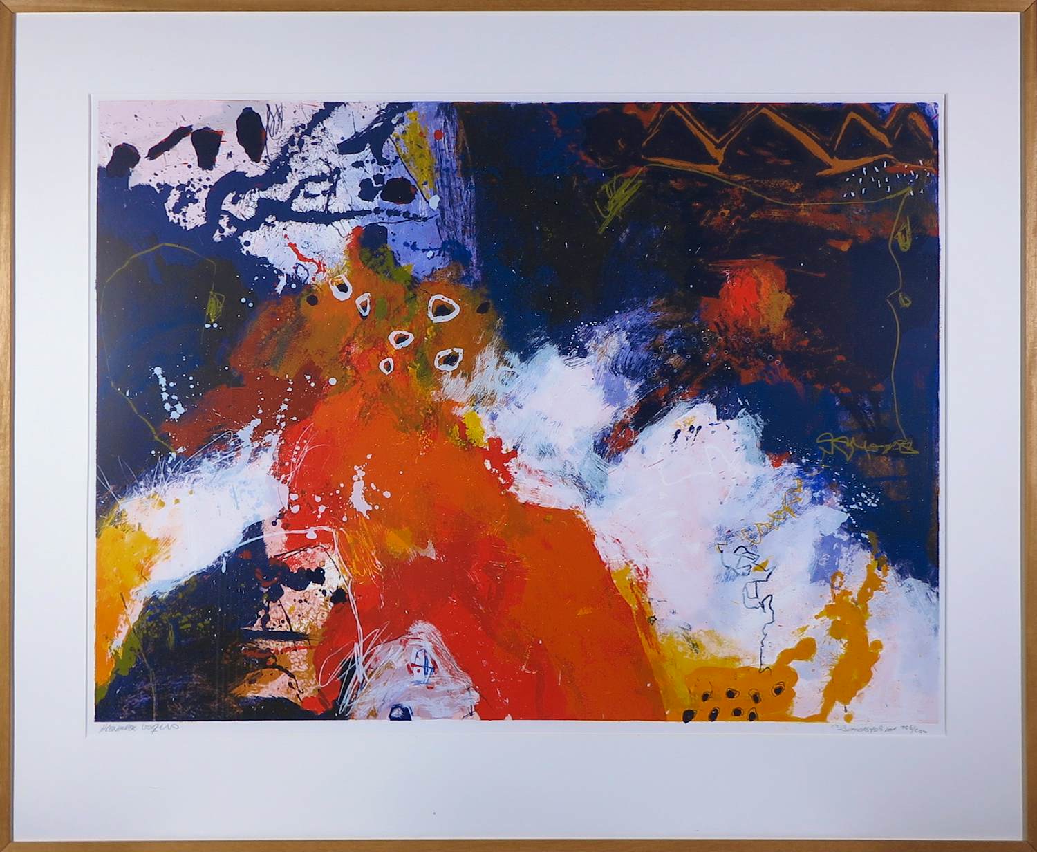 Alexander Vogels - Zeefdruk, Zandstorm - Ingelijst (Groot) verkocht voor € 80!