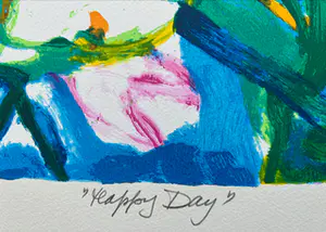 Hans Truijen - handgesigneerde zeefdruk | 'Happy day' | 1993 kopen? Bied vanaf 1!