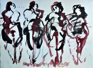 Anton Heyboer - 4 vrouwen . verkocht voor € 425!