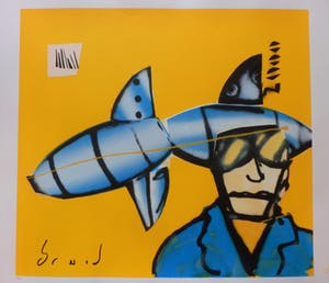 Herman Brood - Kleurenzeefdruk ROCKET SCIENTIST Handgesigneerd--GROOT!!! kopen? Bied vanaf 1!