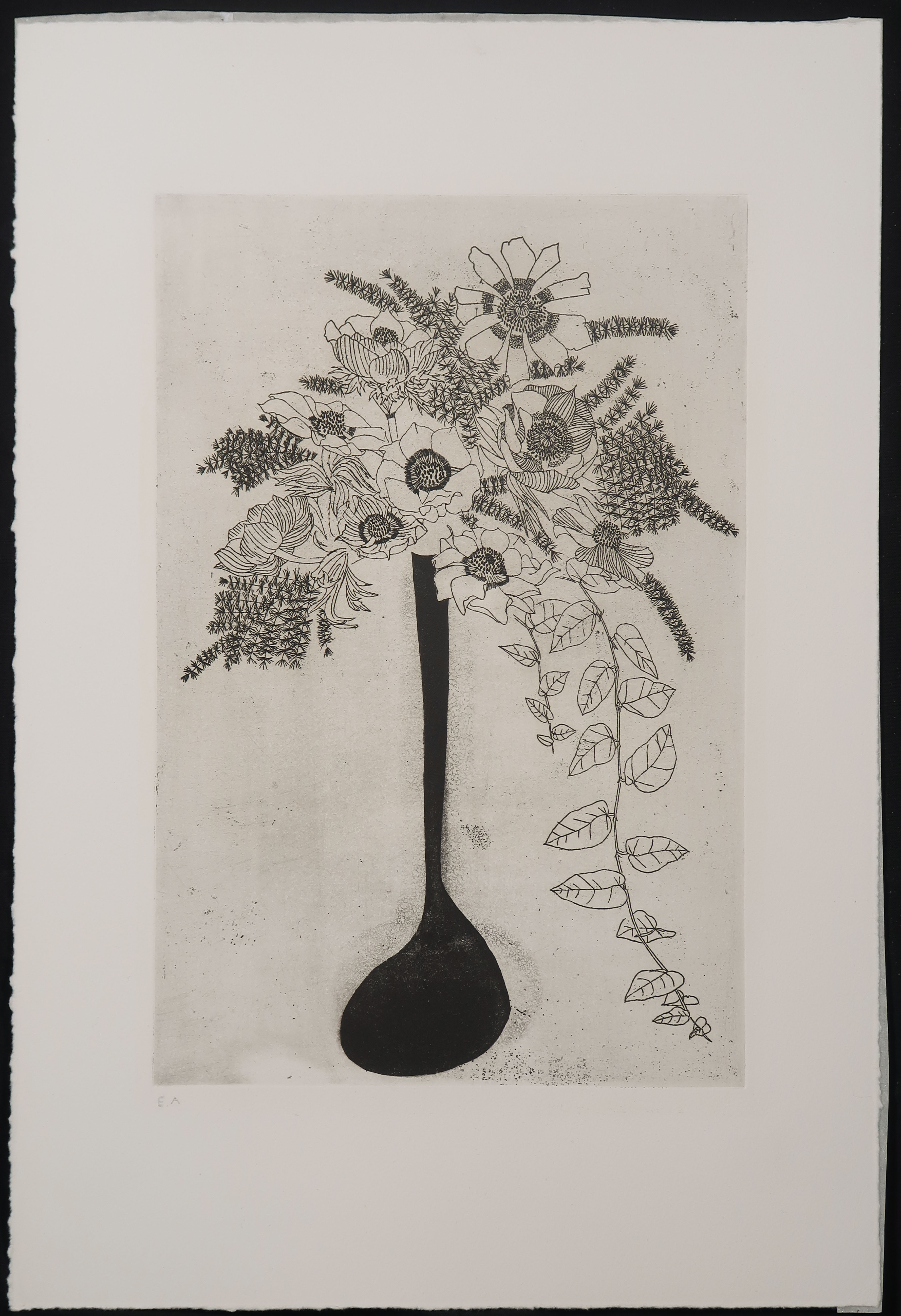 Niet of onleesbaar gesigneerd - Litho, Bloemenstilleven kopen? Bied vanaf 1!