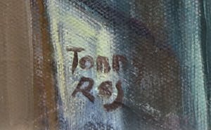 Tonny Ros - Olieverf op doek, Stilleven met Vingerplant - Ingelijst kopen? Bied vanaf 1!