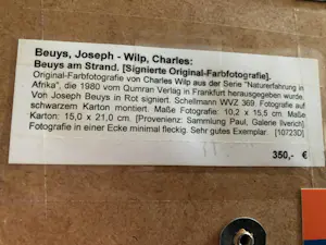 Joseph Beuys - Beuys am Strand, Signierte Original-Farbfotografie Charles Wilp kopen? Bied vanaf 450!