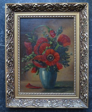 Niet of onleesbaar gesigneerd - Bloem stilleven - Olieverf op paneel kopen? Bied vanaf 10!