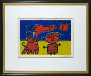 Corneille - Zeefdruk, Petite vie des champs - Ingelijst kopen? Bied vanaf 200!