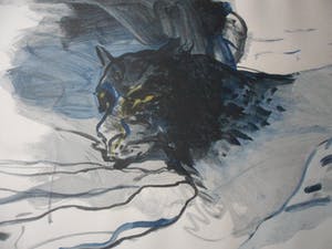 Kees van Bohemen - Zeefdruk, De panter - Ingelijst kopen? Bied vanaf 275!