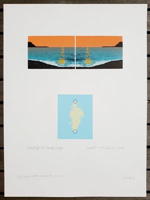 Jan Hendrix - Sunrise at South Cape / Sunset at North Cape, zeefdruk kopen? Bied vanaf 40!