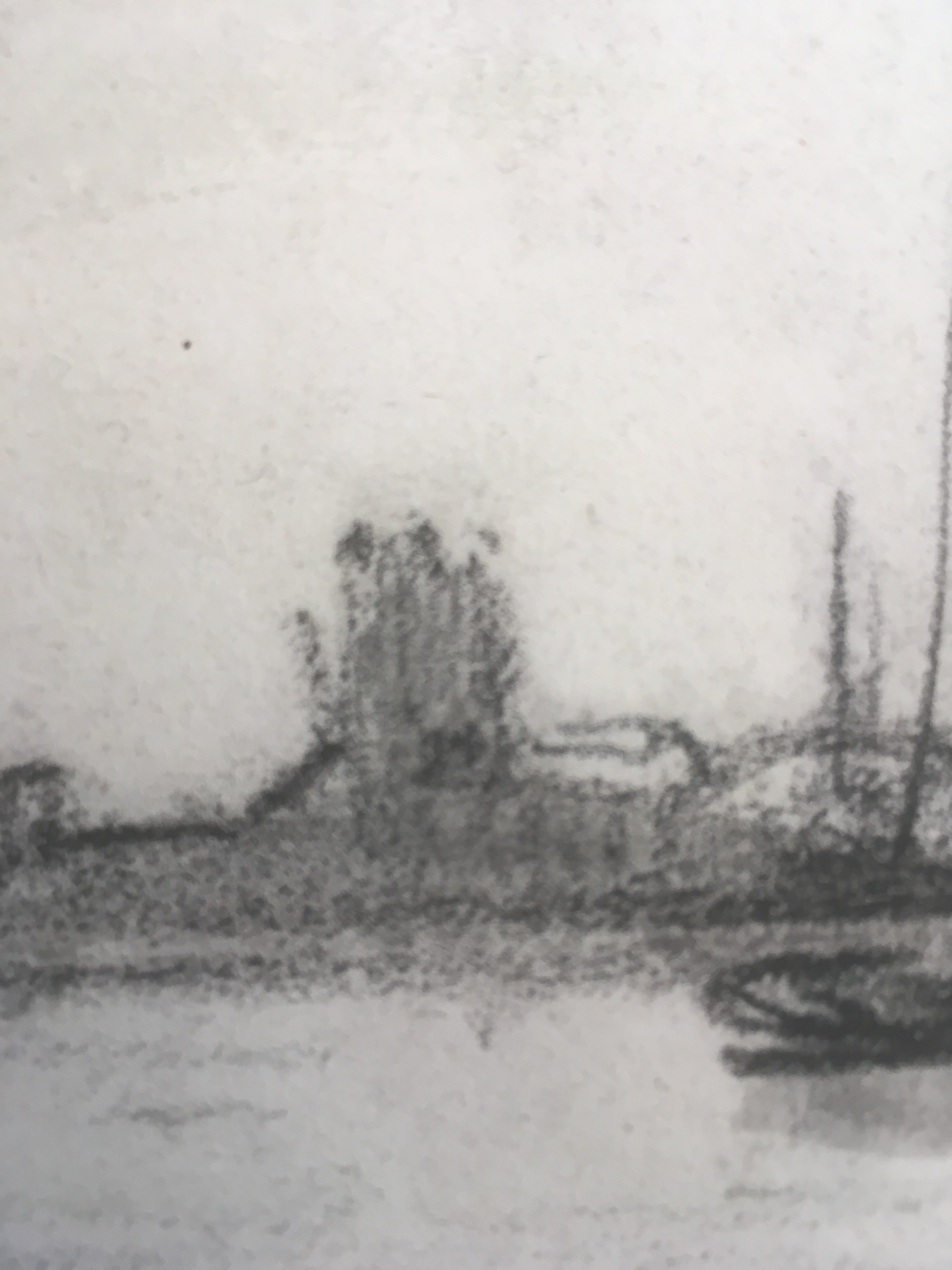 Niet of onleesbaar gesigneerd - Houtskool op papier - Gezicht op Dordrecht. kopen? Bied vanaf 1!