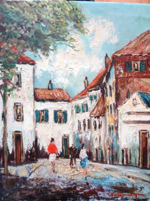 Jan van Vlaardingen - Stadsgezicht verkocht voor € 95!