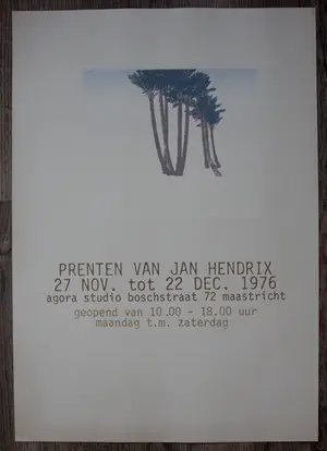 Jan Hendrix - Zeefdruk: Snowing incl prent - 1978 kopen? Bied vanaf 60!