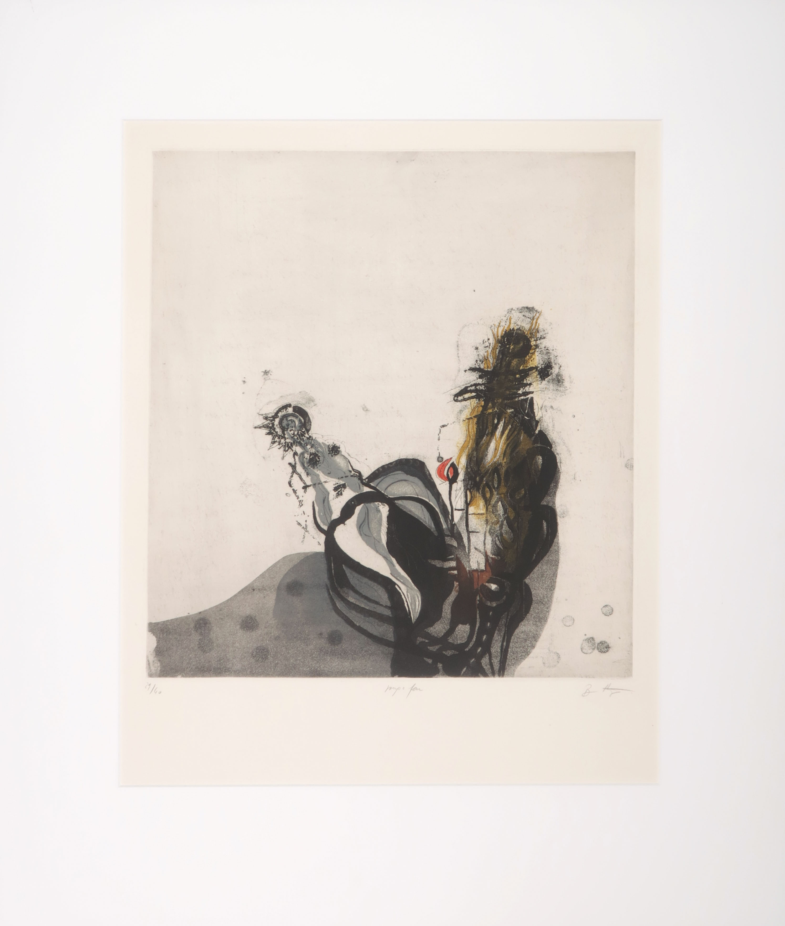 Niet of onleesbaar gesigneerd - Ets, Vamp e feu kopen? Bied vanaf 1!