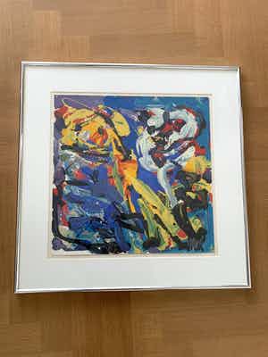Karel Appel - Cobra/ Abstractie Kleurenzeefdruk verkocht voor € 500!