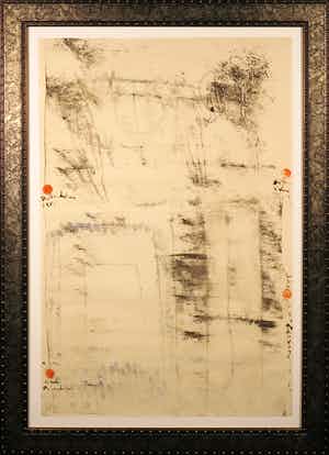 Anton Heyboer - Ets, Aanvalsformatie - Ingelijst verkocht voor € 1!