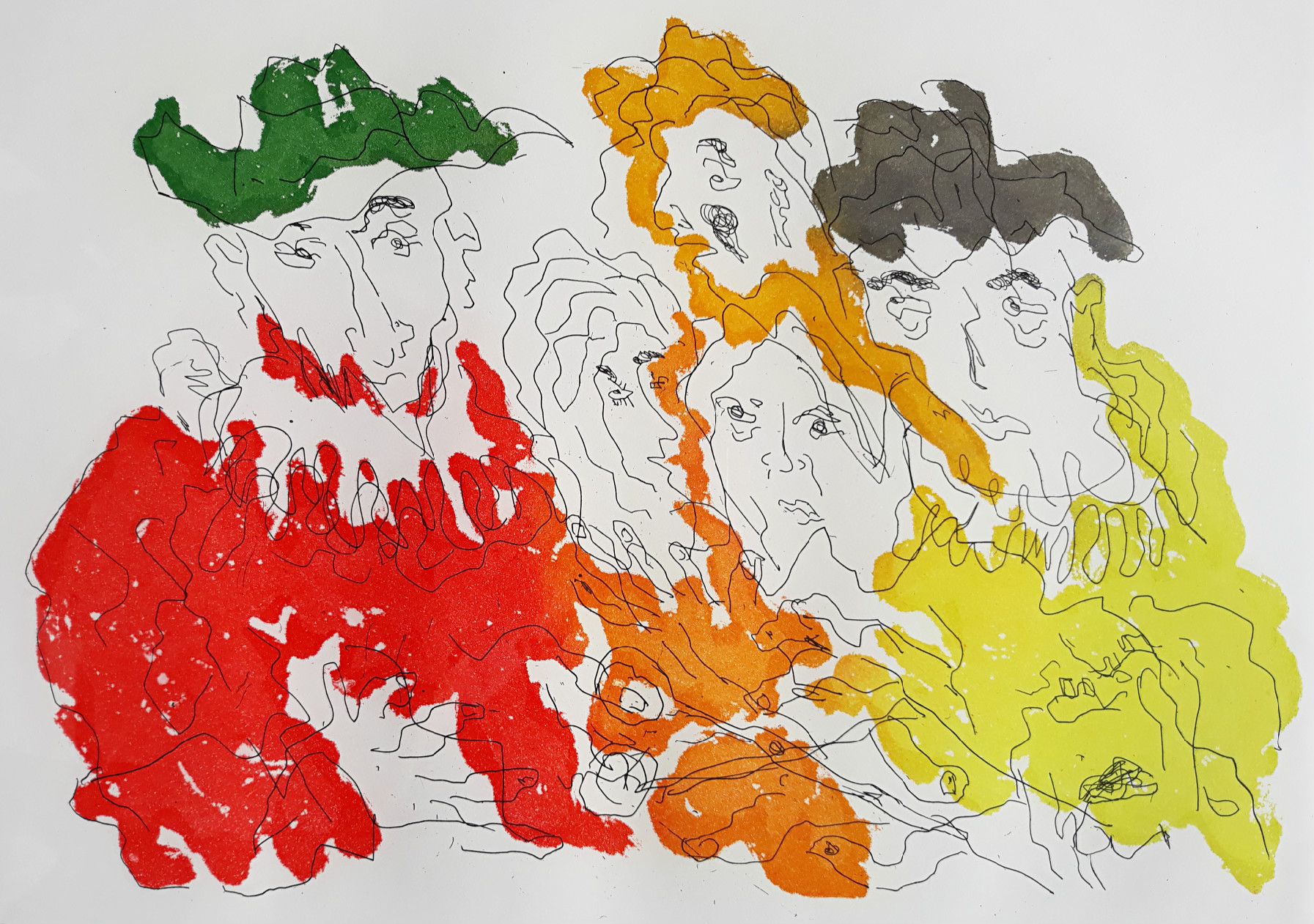 Jan Sierhuis - De anatomische les, aquatint ets (mooi ingelijst) verkocht voor € 75!