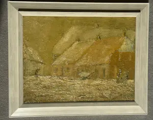 Buy Jo Gijsen - Huizen aan grachtje & Boerderij met figuren? Bid from 50!