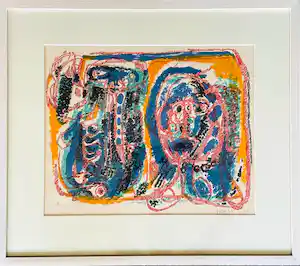Asger Jorn - Kleurrijke CoBrA-figuren vendu pour 609€ !