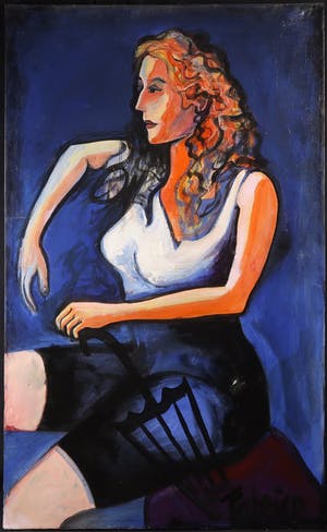 Fabrice Hund - Olieverf en acryl op doek, Portret Tricia (Zeer groot) kopen? Bied vanaf 1!