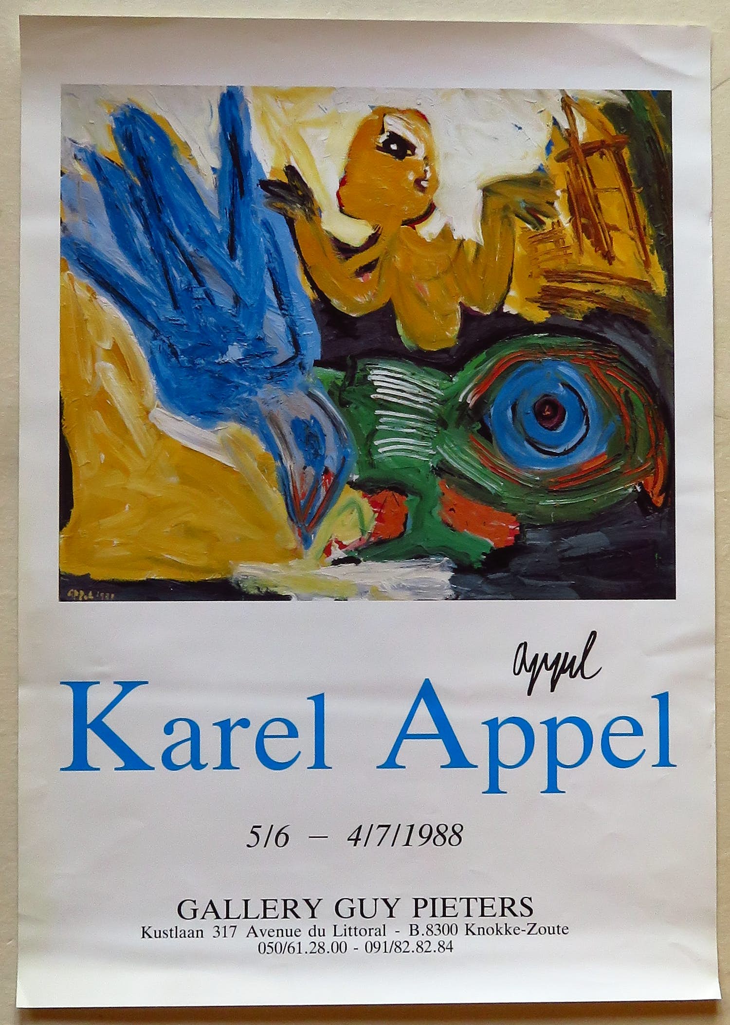 Karel Appel - Gallery Affiche Karel Appel - Gesigneerd verkocht voor € 85!