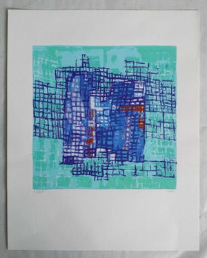 Niet of onleesbaar gesigneerd - Abstract. Vierhoekig. kopen? Bied vanaf 10!
