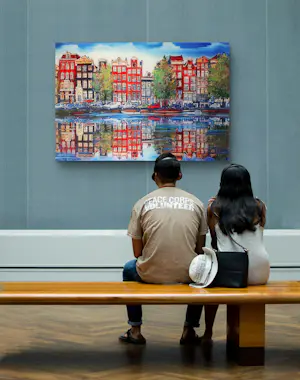 Elva Polyakova - Een dag in Amsterdam - achter glas kopen? Bied vanaf 45!