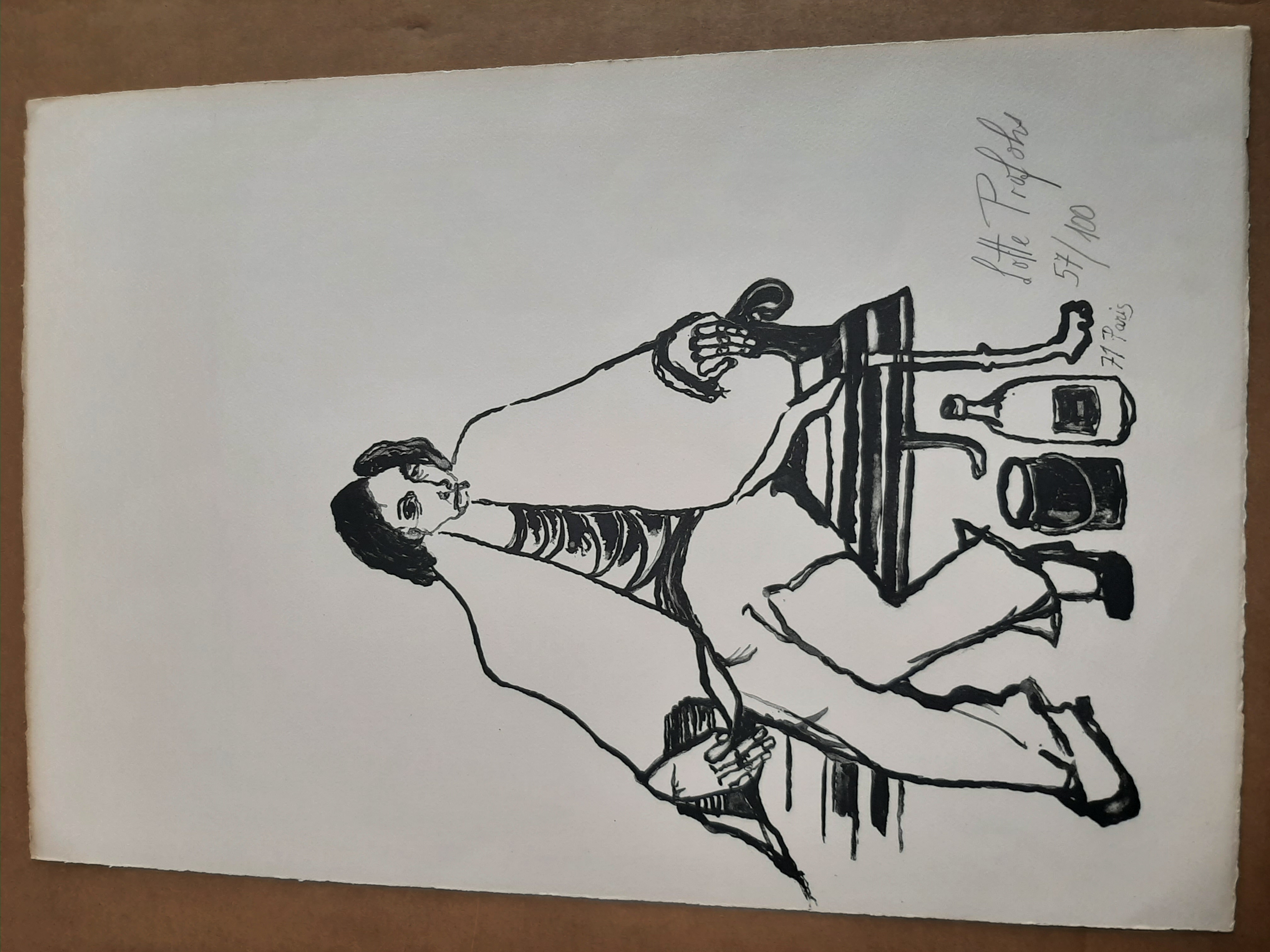 Lotte Profohs - Litho, Titel, Op het parkbankje kaufen? Bieten Sie von 40!