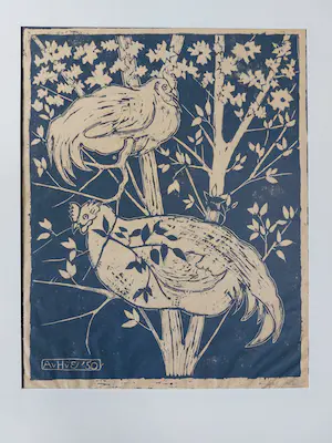 Ayzo Epeus van Humalda van Eysinga - Houtsnede Kippen + houtsnede Leopold van Dorp Maraboes kopen? Bied vanaf 50!