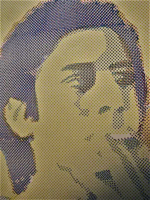 Elzo Dibbets - "gestippelde" kleine oplage (86/100) Zeefdruk "peinzende persoon" gesigneerd kopen? Bied vanaf 34!