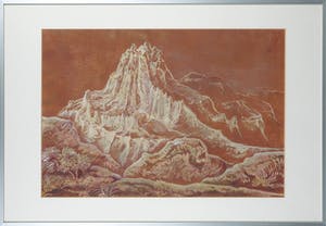 Alexander Gerhardus Dieperink - Monotype, Berggezicht - Ingelijst kopen? Bied vanaf 1!