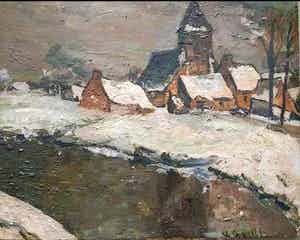 Vic Gentils - schilderij op paneel, handgesigneerd, ingelijst verkocht voor € 260!