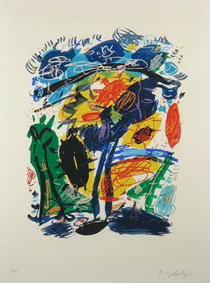 Kees Salentijn - Zeefdruk, Hommage aan Van Gogh - Ingelijst kopen? Bied vanaf 50!