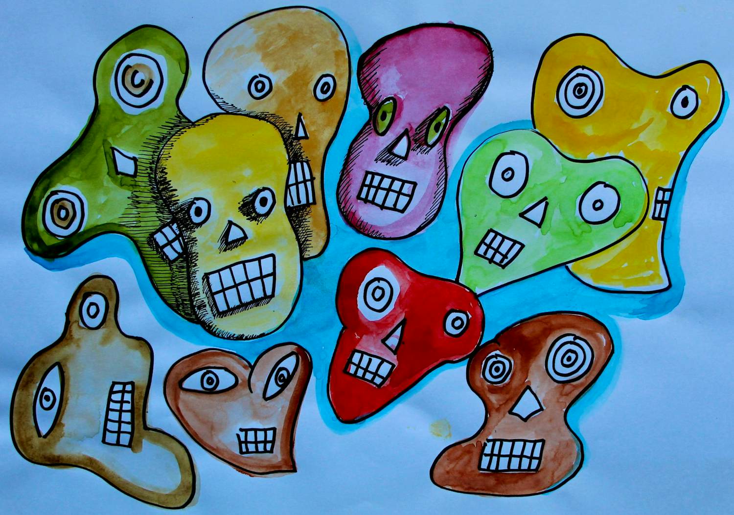 Ernst Vijlbrief - Met aquarel ingekleurde pentekening kopen? Bied vanaf 45!